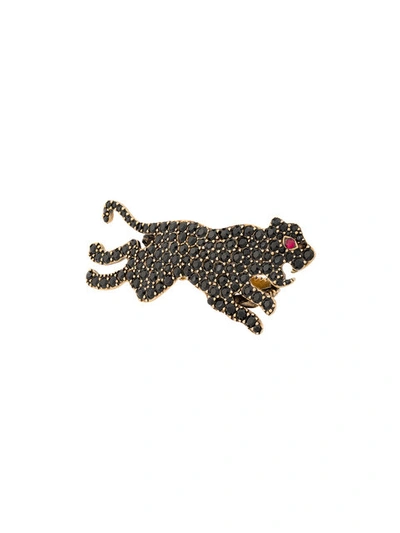 Gucci Multi-finger Ring With Tiger In Metallic