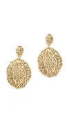 Aurelie Bidermann Vintage Lace Earrings In Gold