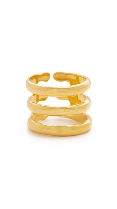 Shop Aurelie Bidermann Esteban Ring In Gold