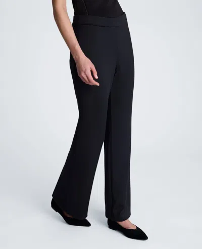 Kenneth Cole High Rise Pull On Flare Zip Back Pant In Multi