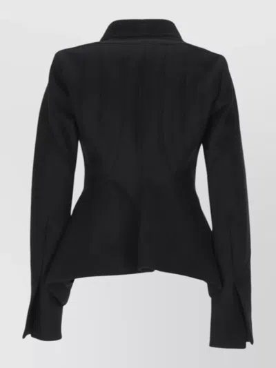Rick Owens Wool Single Breasted Coat In Black