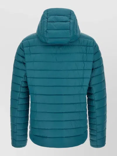 Patagonia Down Sweater Hoodie With 800-fill Goose Down And Adjustable Hood In Blue