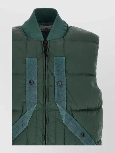 Stone Island Stand-collar Down Vest In Multi