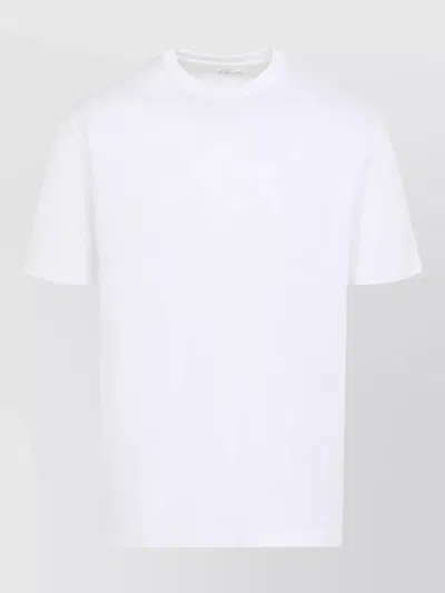 Kiton Cotton Crew-neck Short-sleeve T-shirt In White