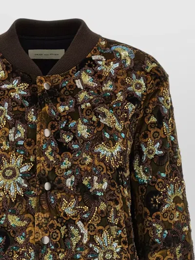 Dries Van Noten Embellished Bomber Jacket In Multi