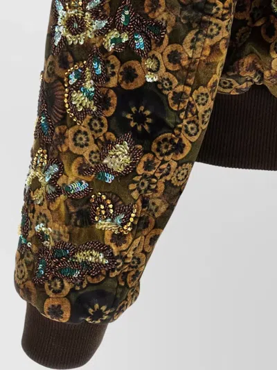 Dries Van Noten Embellished Bomber Jacket In Multi