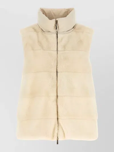 Moorer Cashmere Down Coat In Neutral