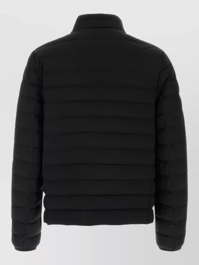 Moose Knuckles Black Stretch Nylon Down Jacket In Black