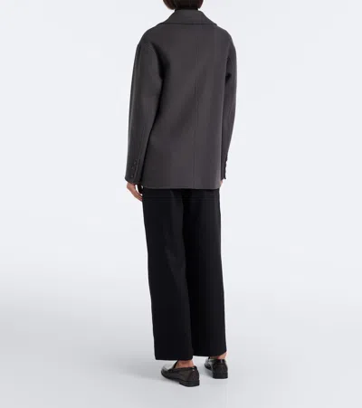 S Max Mara Drawstring Wool-flannel Trousers In Black