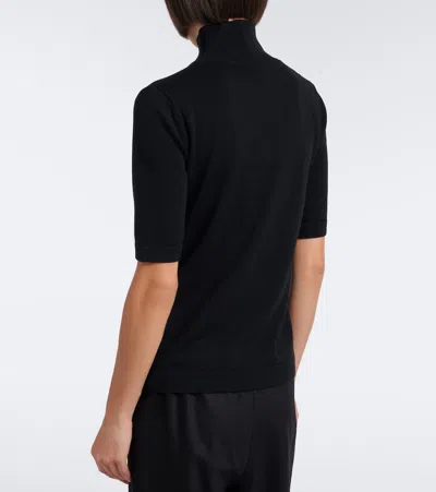 S Max Mara Wool Turtleneck Sweater In Black