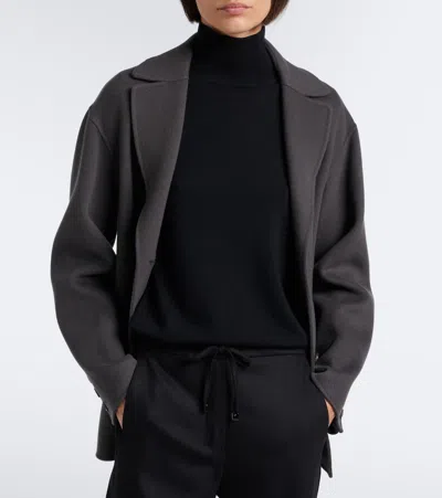 S Max Mara Wool Turtleneck Sweater In Black