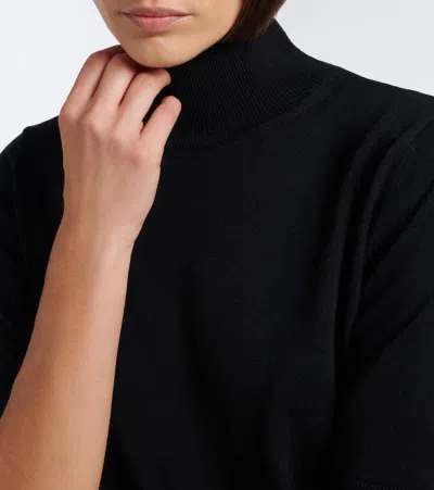 S Max Mara Wool Turtleneck Sweater In Black
