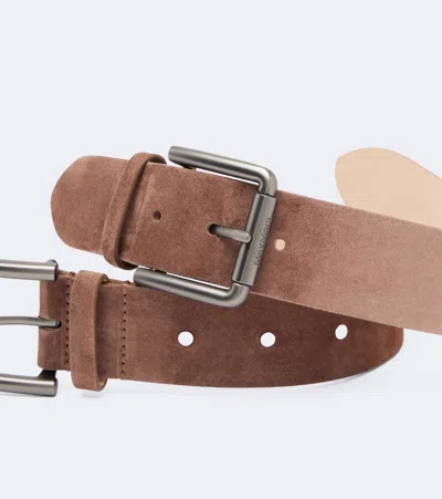 Max Mara Suede Belt In Beige