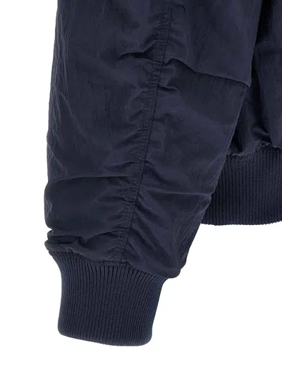 Balmain Bomberjacke Mit Logostickerei In Blue