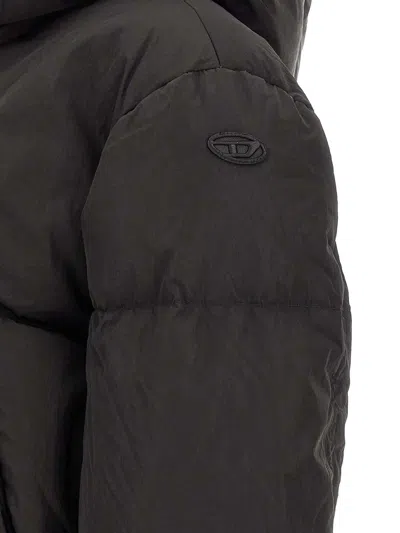 Diesel Down Jacket In Black