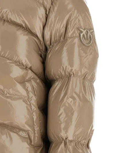 Pinko 'mirco' Down Jacket In Beige