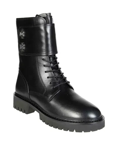 Tory Burch Turnlock Lug Boot 40mm In Black