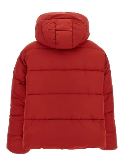 Pinko Matt Finish Down Jacket In Red