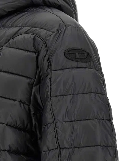 Diesel Down Jacket In Black