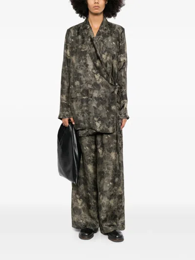 Uma Wang Pansy Pants In Multi