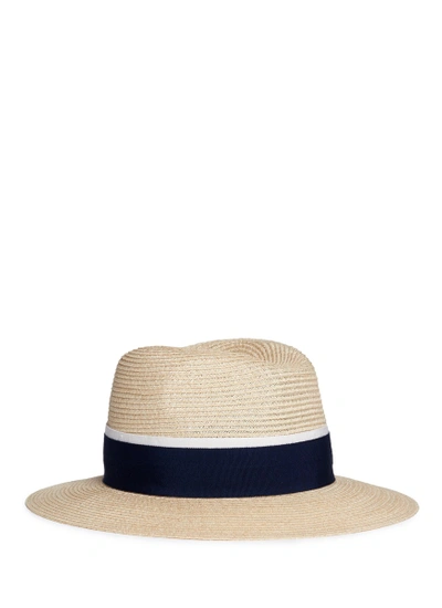 Shop Maison Michel 'henrietta' Ribbon Band Hemp Straw Fedora Hat
