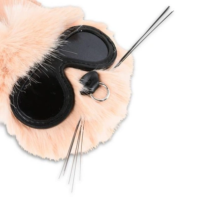 Shop Stella Mccartney Fur Free Fur Pink Rabbit Keychain