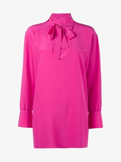 Valentino High Neck Blouse In Pink