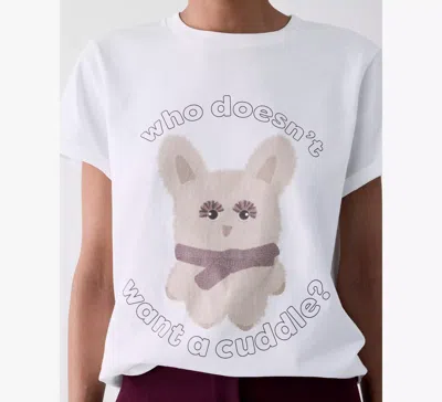 Kate Spade Cuddle Monster Tee In White