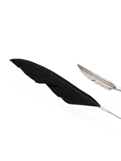Ann Demeulemeester Mies Feather Earrings In Multi