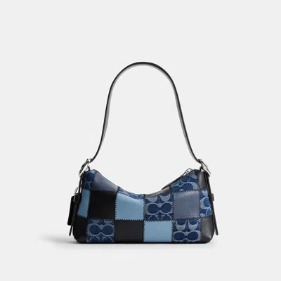 Coachtopia Alter/ego Small Slouchy Shoulder Bag In Indigo/black