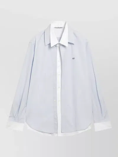 Acne Studios Layered Poplin Shirt In Neutral