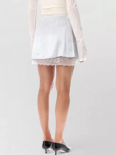Acne Studios Asymmetrical Wrap Mini Skirt In Blue