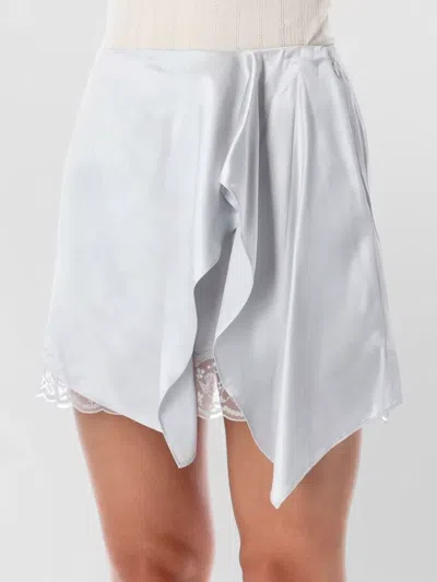 Acne Studios Asymmetrical Wrap Mini Skirt In Blue
