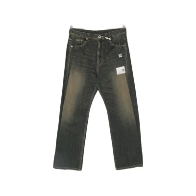 Miharayasuhiro Logo-patch Buttoned Jeans In Blue