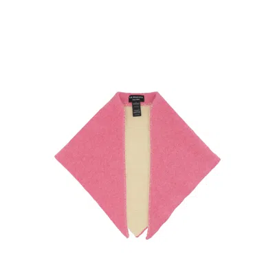 B.b. Wallace Knit Triangular Scarf In Pink/neutrals