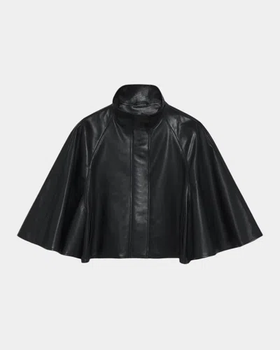 Simkhai Orvik Leather Cape Jacket In Multi