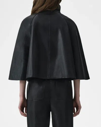 Simkhai Orvik Leather Cape Jacket In Multi