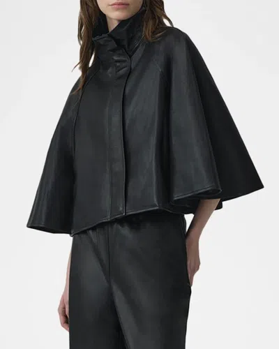 Simkhai Orvik Leather Cape Jacket In Multi
