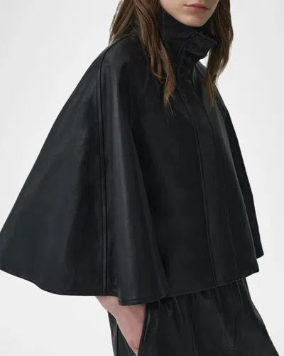 Simkhai Orvik Leather Cape Jacket In Multi