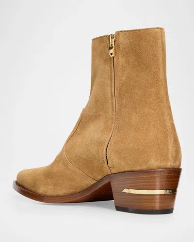 Amiri Suede Ryder Boots In Cognac