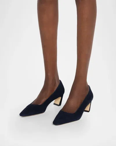 Stuart Weitzman Stassi 50mm Suede Pumps In Nice Blue