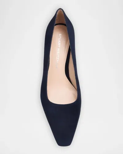 Stuart Weitzman Stassi 50mm Suede Pumps In Nice Blue