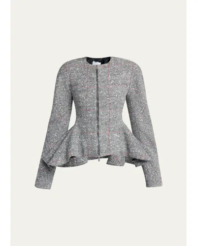Stella Mccartney Speckled Wool-blend Tweed Jacket In Multi