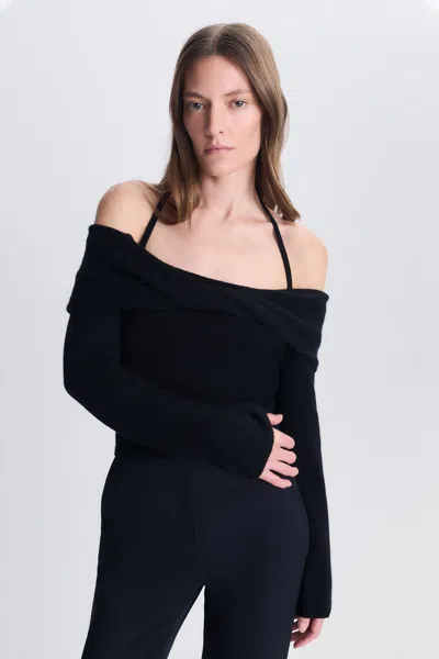 Simkhai Cambria Off-shoulder Sweater In Animal Print