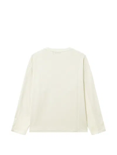 Five Cm Ribbed Patchwork T-shirt In Neutrals