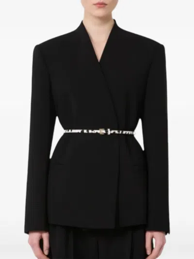 Max Mara Double-breasted Triacetate Blazer In Blue