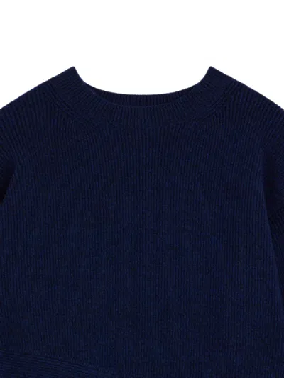 Givenchy Asymmetric Sweater In Wool And Cashmere In Blue