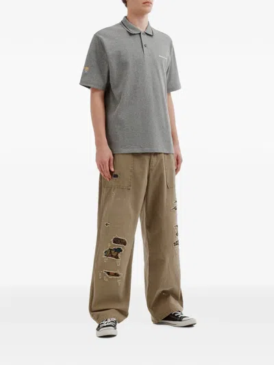 Aftermaths Paint-splatter Distressed-effect Jeans In Neutrals