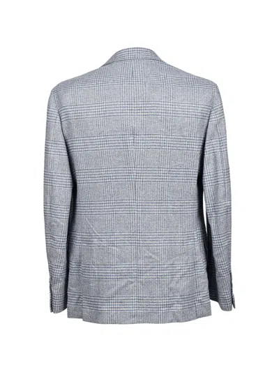 Brunello Cucinelli Check-pattern Wool Suit In Gray