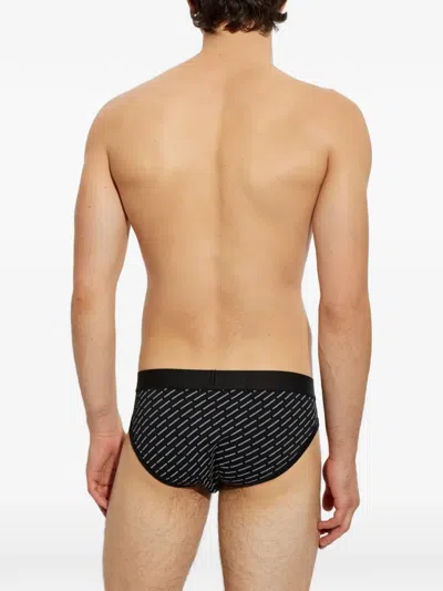 Dsquared2 Cotton Briefs With Monogram In Black